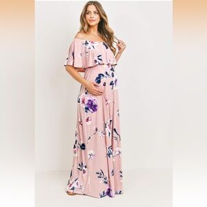 Floral Watercolor Maternity Dress